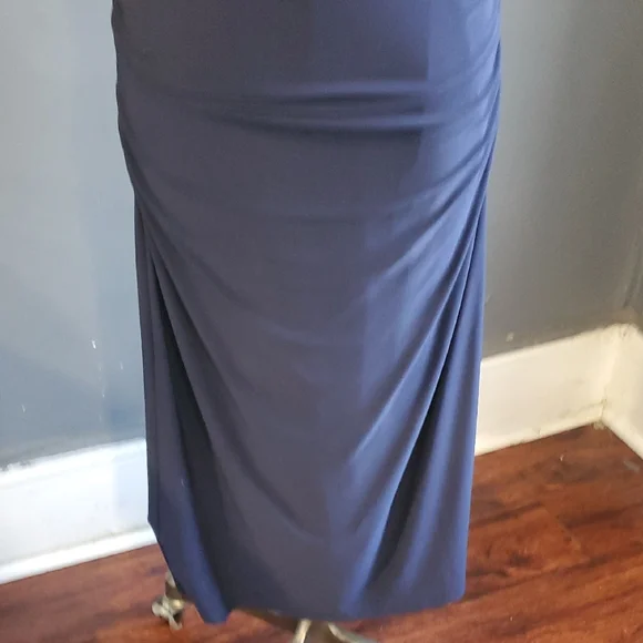 Lauren Ralph Lauren Elegant Navy Midi  Dress - Picture 6 of 12